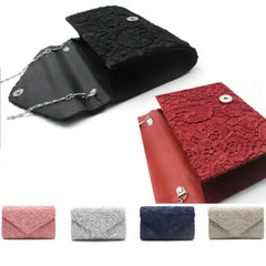 High Women Lady Party Prom Bridal Lace Clutch Handbag Shoulder Bag