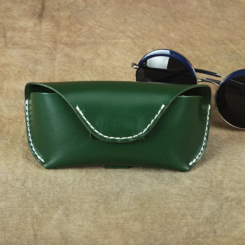 Portable Leather Glasses Case for Men and Women