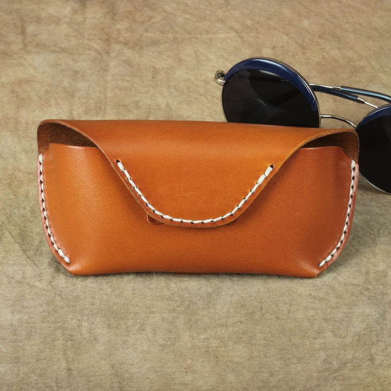 Portable Leather Glasses Case for Men and Women