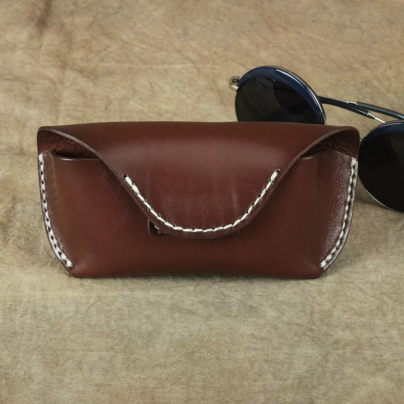 Portable Leather Glasses Case for Men and Women