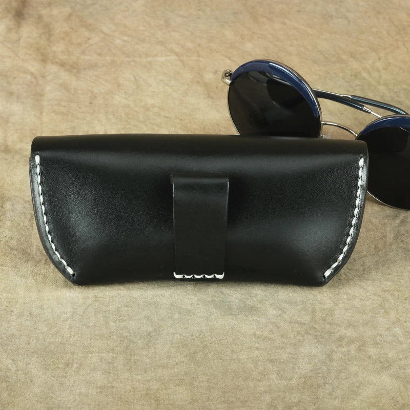 Portable Leather Glasses Case for Men and Women
