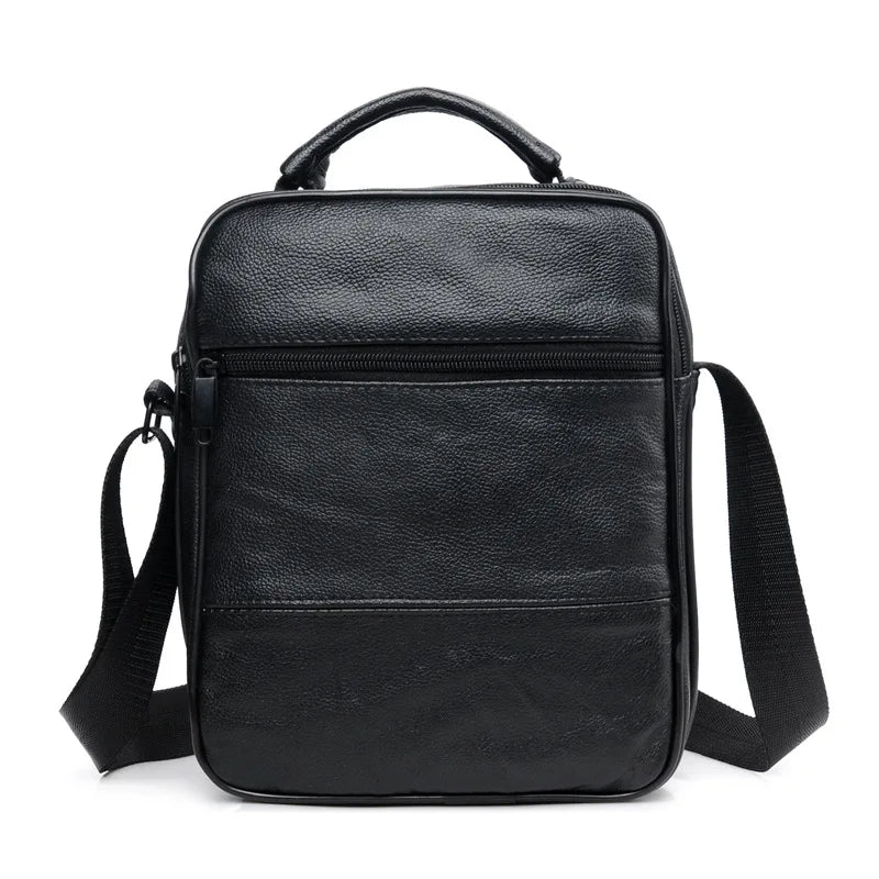 Cowhide Leather Shoulder Bag Crossbody Men Business Briefcase