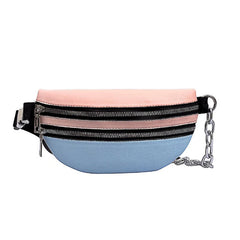 Men Women PU Waist Bags Chain Fanny Pack Girls Bum Bag Travel