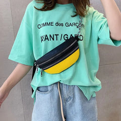 Men Women PU Waist Bags Chain Fanny Pack Girls Bum Bag Travel