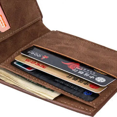 Men's Top Wallet Bifold Short Clutch Male Purse
