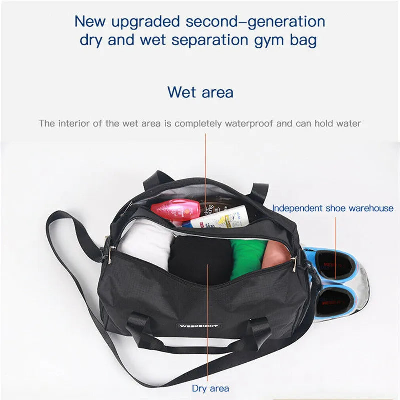 Large Waterproof Gym Tote Bag Fitness Handbag
