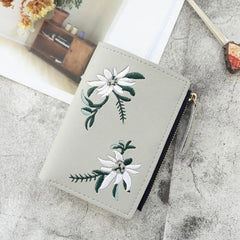 Women Wallet PU Leather Print Flower Cash Pocket Photo MiniClutch