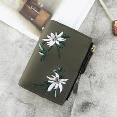 Women Wallet PU Leather Print Flower Cash Pocket Photo MiniClutch