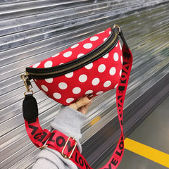 Retro Wave Point Waist Bag for Women, Chest Bag Shoulder Messenger Bags