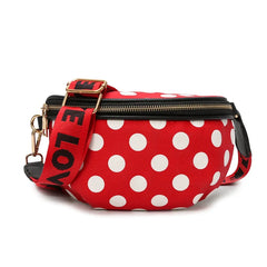Retro Wave Point Waist Bag for Women, Chest Bag Shoulder Messenger Bags