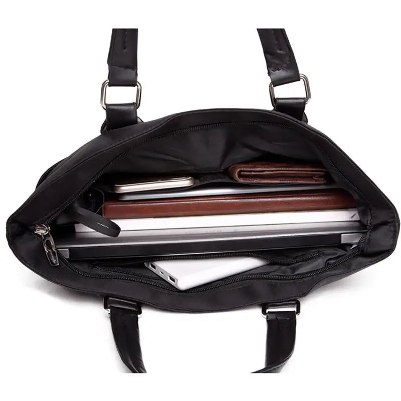 Men Zipper Briefcase Business Men Briefcase Bag Nylon Laptop Bag