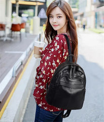 Women Backpack Lady PU Leather Travel Rucksack Girls School Bag