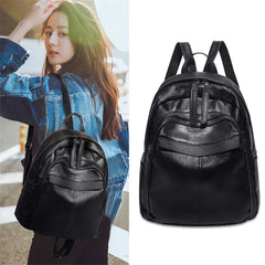 Women Backpack Lady PU Leather Travel Rucksack Girls School Bag