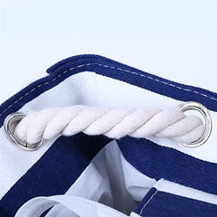 Women Canvas Beach Shoulder Striped Tote Bag Large Capacity