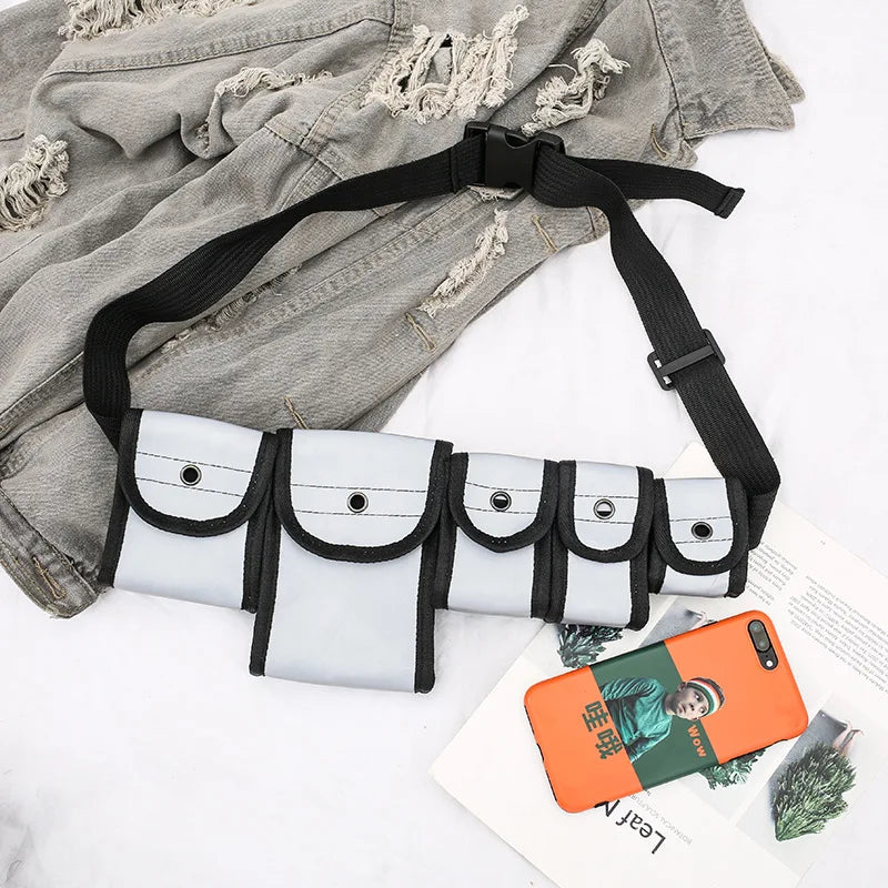 Harajuku Style Reflective Chest Bag Hip Hop Streetwear Waist Pack