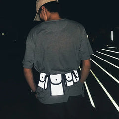 Harajuku Style Reflective Chest Bag Hip Hop Streetwear Waist Pack