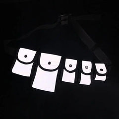 Harajuku Style Reflective Chest Bag Hip Hop Streetwear Waist Pack