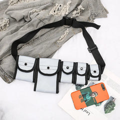 Harajuku Style Reflective Chest Bag Hip Hop Streetwear Waist Pack