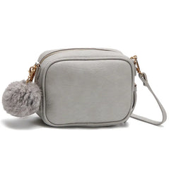 Small Bags Mini Fur Ball PU Women Bags