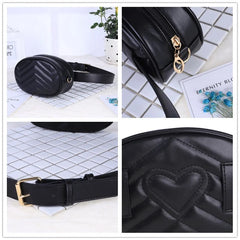 Women Waist Bag PU Leather Zipper Belt Bag Chest Handbag Solid High CD5612/h