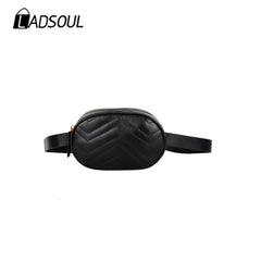 Women Waist Bag PU Leather Zipper Belt Bag Chest Handbag Solid High CD5612/h