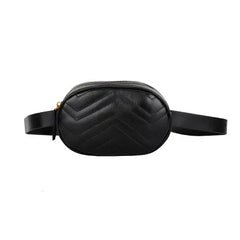 Women Waist Bag PU Leather Zipper Belt Bag Chest Handbag Solid High CD5612/h