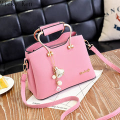 Metal Handle Women PU Totes Messenger Bag Purse Hot Ornaments