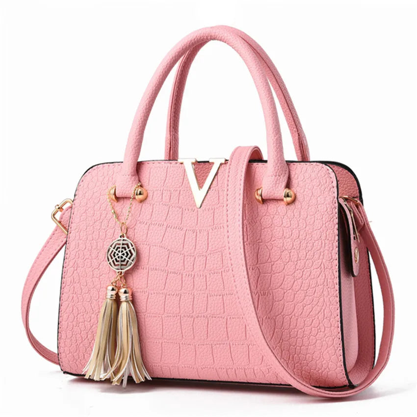 Crocodile Pattern Ladies Handbag PU Women's Bag