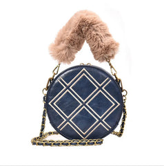 Fur Shoulder Bag for Women Ladies Girls