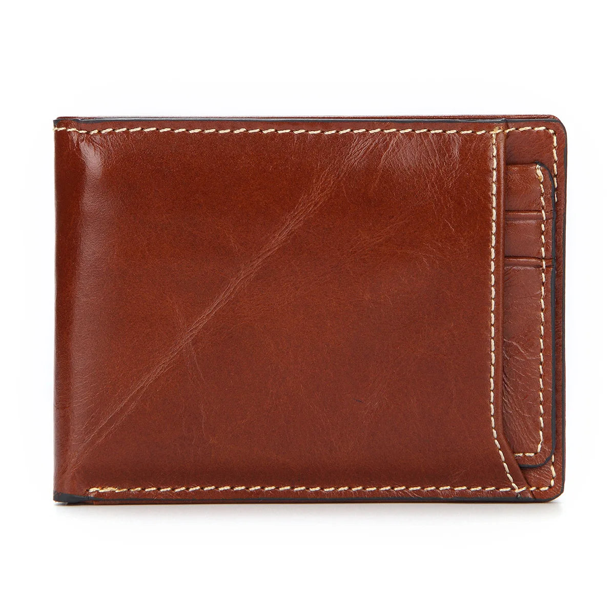 Vintage Leather Men RFID Wallet Anti-Magnetic Purse
