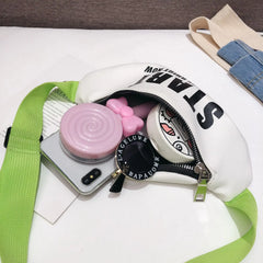 Kids Boy Girl Waist Bag Fanny Block Bum Bag Camping Hiking Cross Body Zip