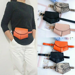 PU Leather Waist Fanny Pack Belt Bag Pouch Travel Hip Bum Bag Women Mini Purse