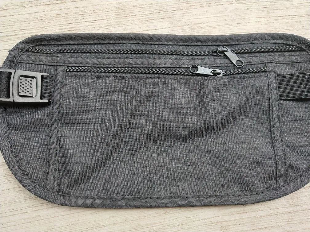 Travel Money Belt Waist Security Wallet RFID Passport Pouch