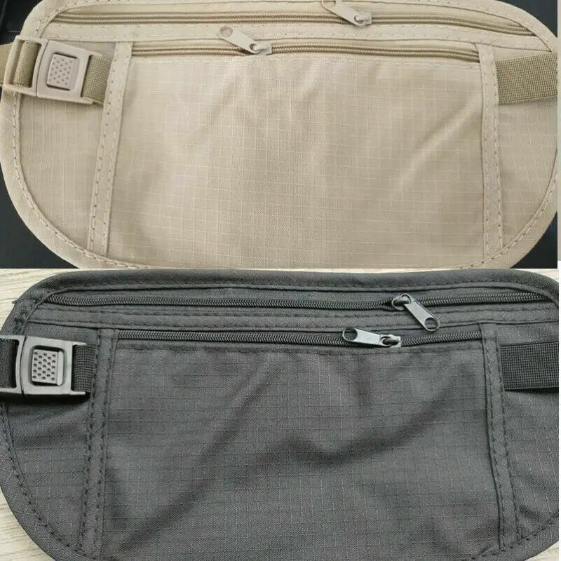 Travel Money Belt Waist Security Wallet RFID Passport Pouch