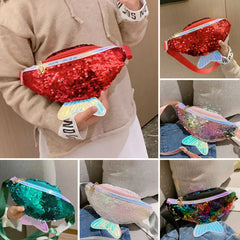 Kids Girls Sequin Shoulder Crossbody Bag Mermaid Small Bag