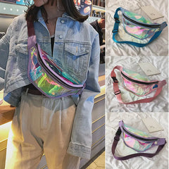 PVC Transparent Punk Holographic Fanny Pack Waterproof Belt Bum Bag