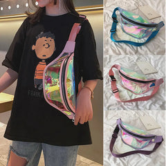 PVC Transparent Punk Holographic Fanny Pack Waterproof Belt Bum Bag