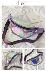 PVC Transparent Punk Holographic Fanny Pack Waterproof Belt Bum Bag