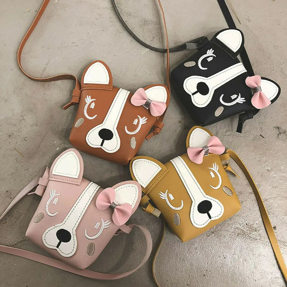 Hot Kids Girls Cartoon Animal Dog Ear Handbag Shoulder Bag Purse Messenger