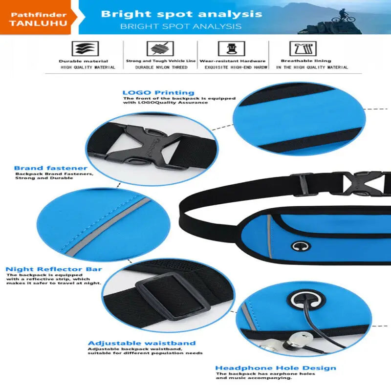 Hot Ultra Thin Bum Bag Waist Men Women Travel Sport Fanny Pack