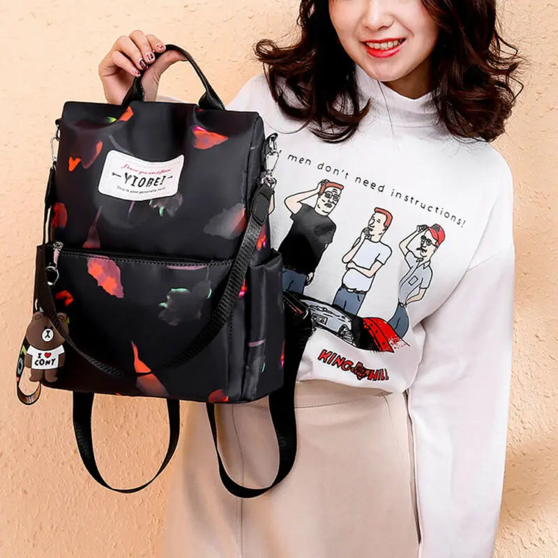 Women Anti-theft Oxford Backpack Travel Rucksack - Waterproof