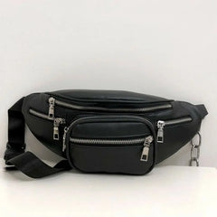 Hot PU Waist Bag Chain Fanny Pack Travel Belt Purse Shoulder Bags