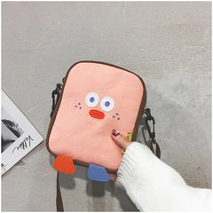 Summer Hot Cartoon Canvas Bags for Women Female Zipper Handbags