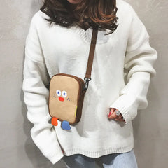 Summer Hot Cartoon Canvas Bags for Women Female Zipper Handbags