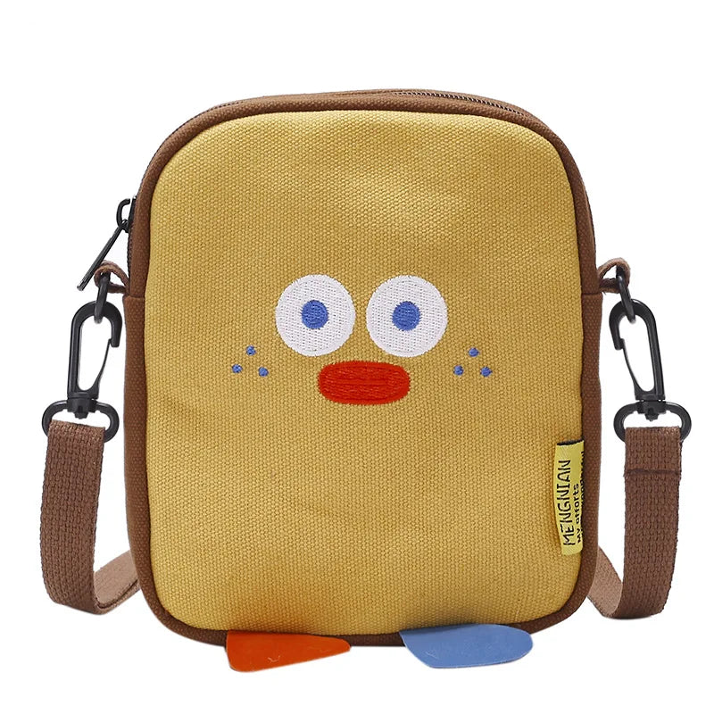 Summer Hot Cartoon Canvas Bags for Women Female Zipper Handbags