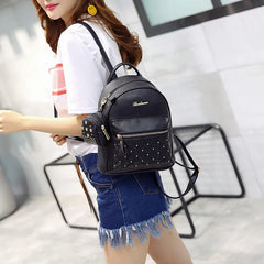 Summer Vintage Retro Lady Mini Backpack School Bags for Teenagers