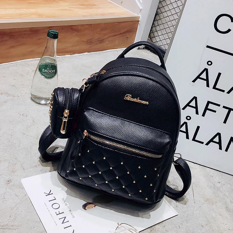 Summer Vintage Retro Lady Mini Backpack School Bags for Teenagers