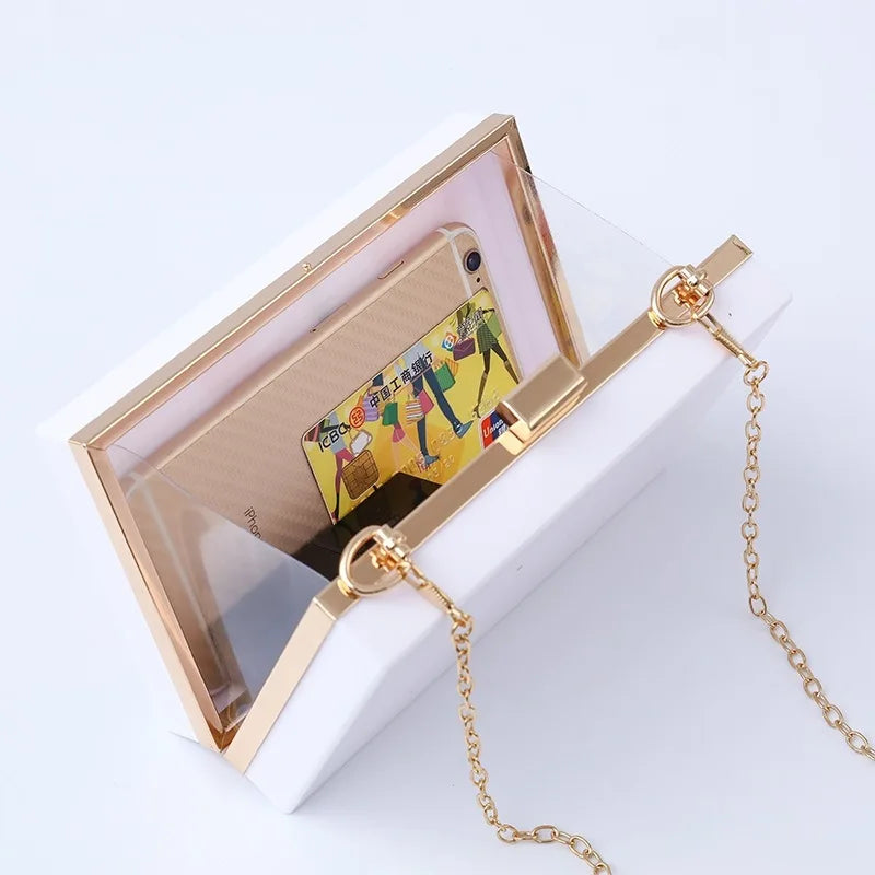 Watermelon Cherry Acrylic Box Clutch Purse Shoulder Handbag
