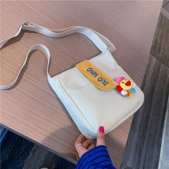 Women Sun Flower Carrot Shoulder Bag Canvas Handbag Casual Tote
