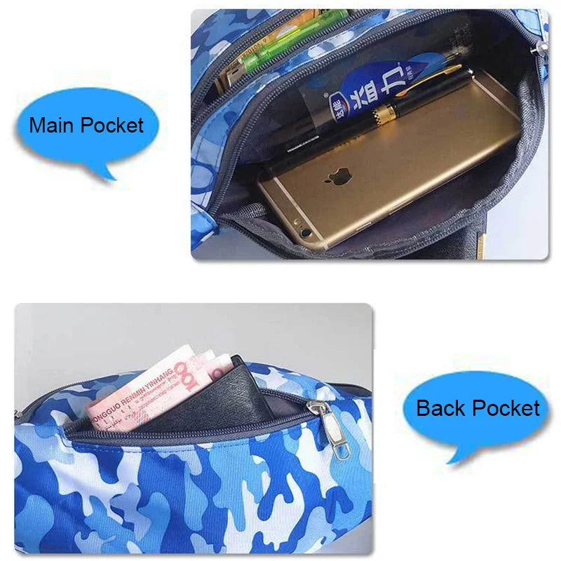Colorful Travel Bum Belt Bag Phone Zipper Pouch Packs